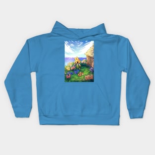 Cottagecore Bunny Garden Kids Hoodie